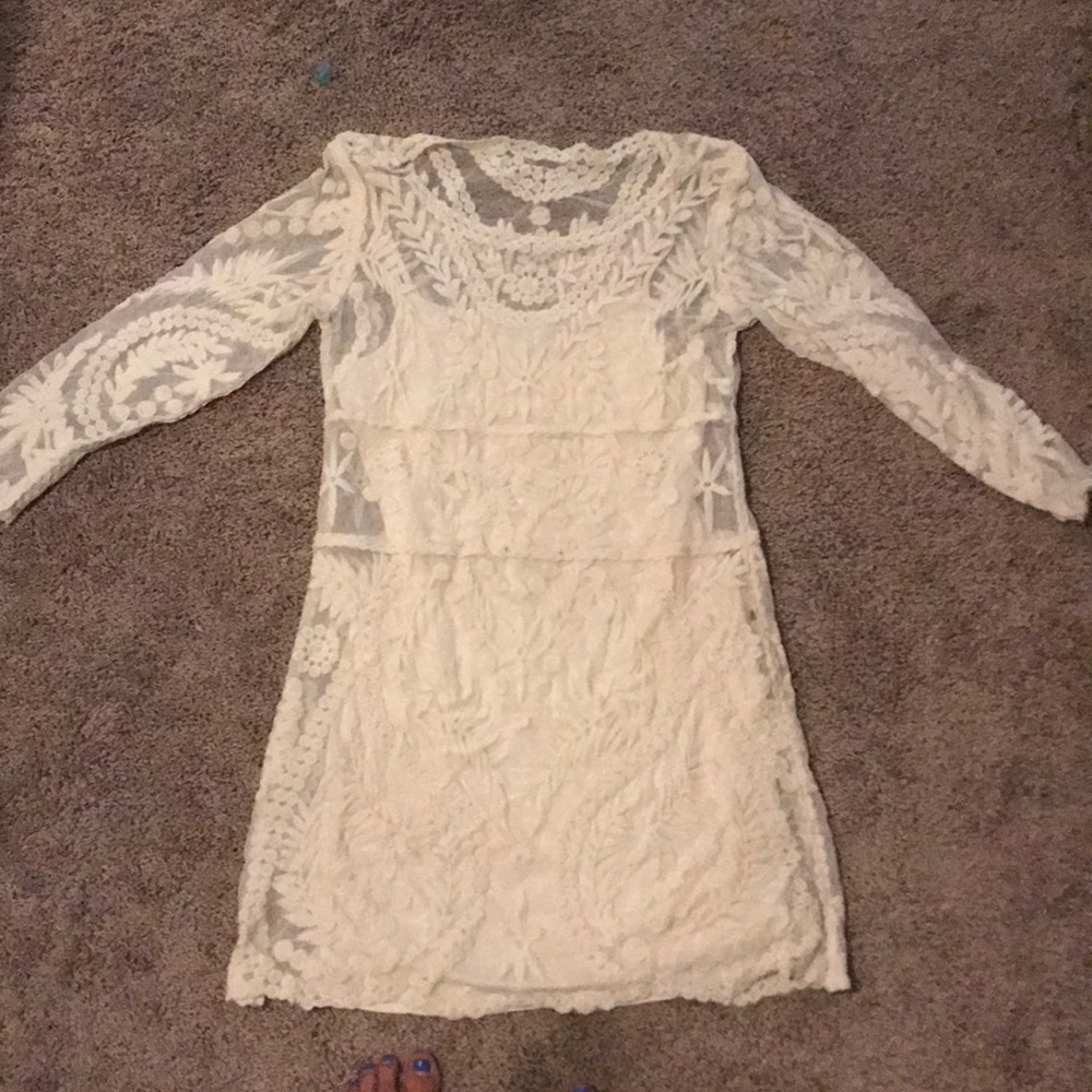 Cream Lace Dress